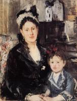 Morisot, Berthe - Portrait of Maria Boursier and Her Daughter